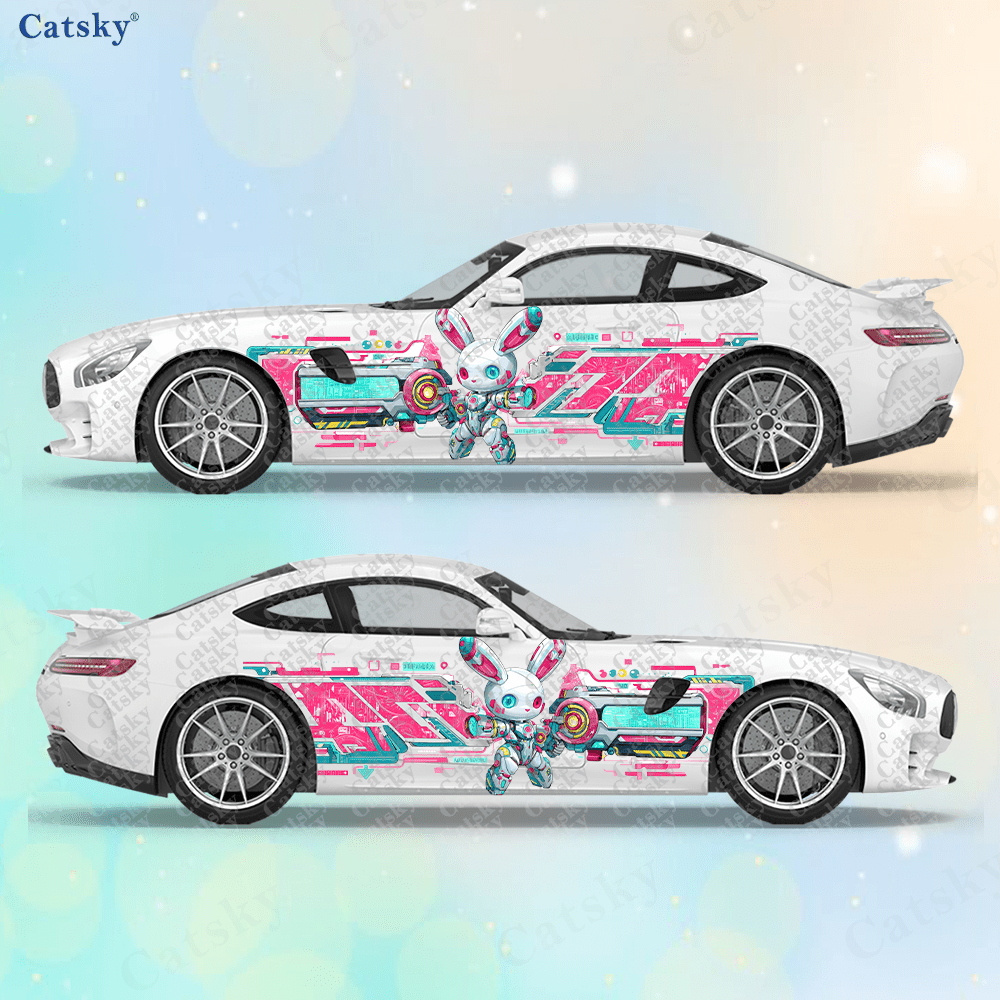 2pcs Cyberpunk Line Tech Bunny - Tech Accessories For Car incelemesi ve fiyatı
