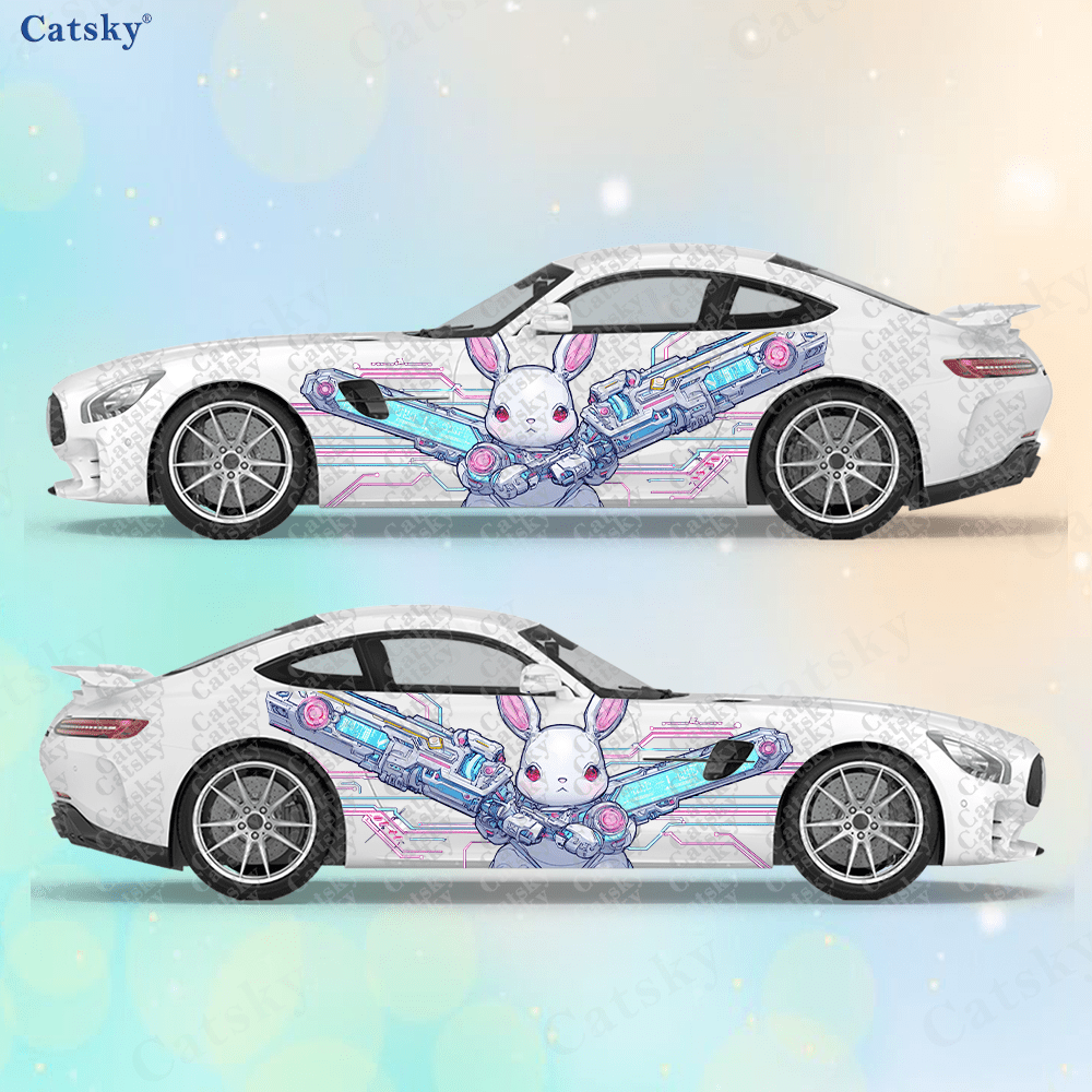 2pcs Cyberpunk Line Tech Bunny - Tech Accessories For Car incelemesi ve fiyatı