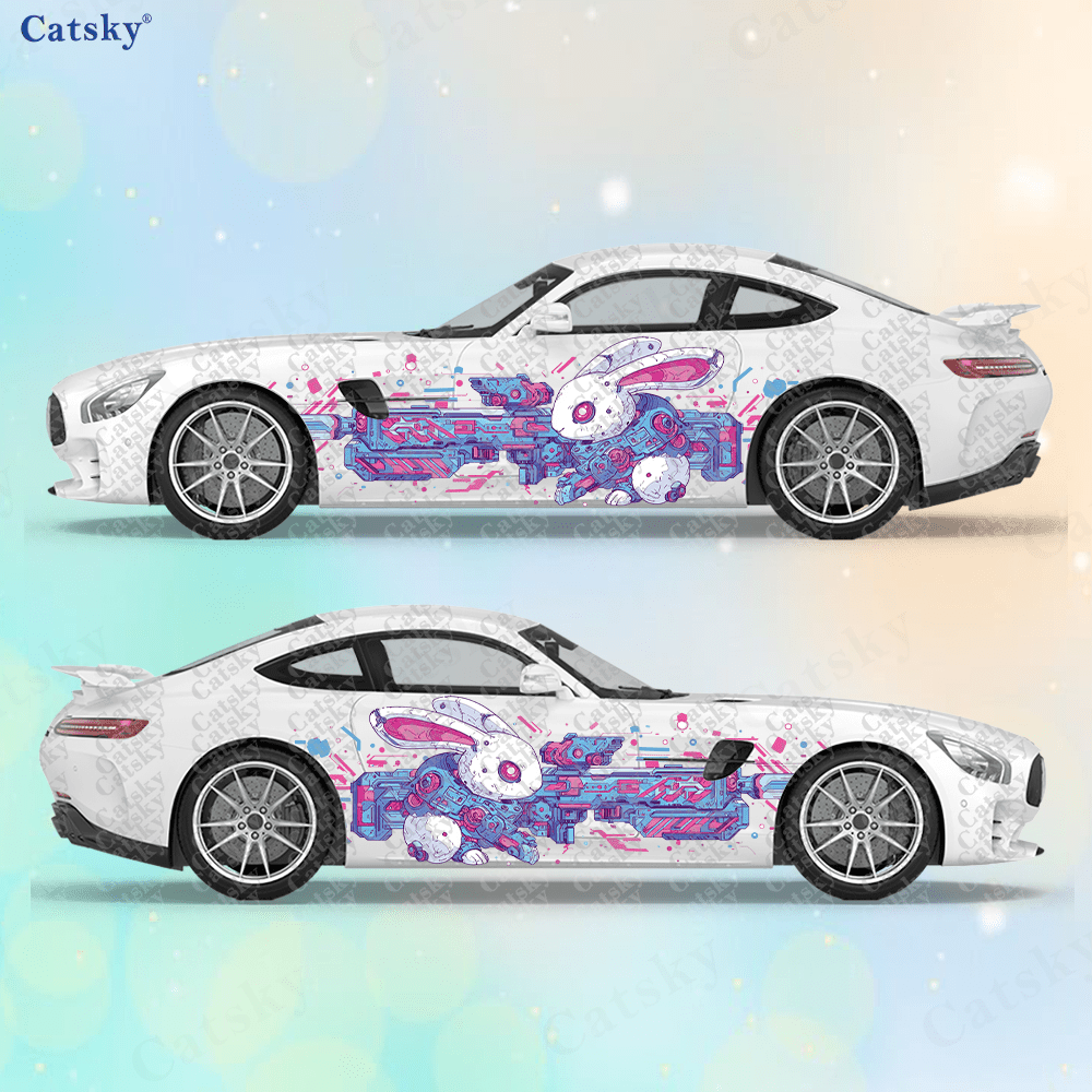 2pcs Cyberpunk Line Tech Bunny - Tech Accessories For Car incelemesi ve fiyatı