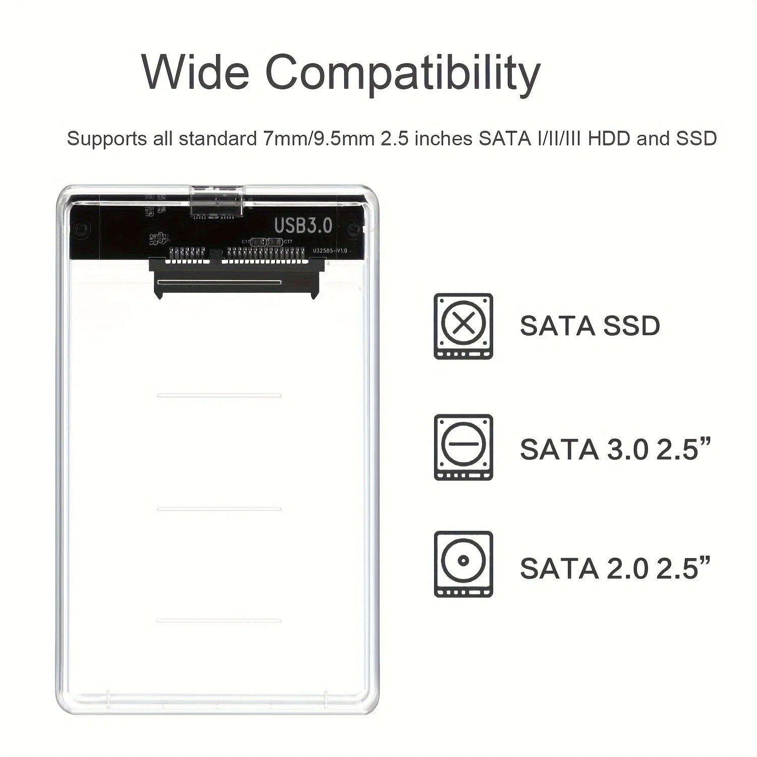 Transparent HDD Case HDD Enclo - Portable Ssd Enclosure incelemesi ve fiyatı