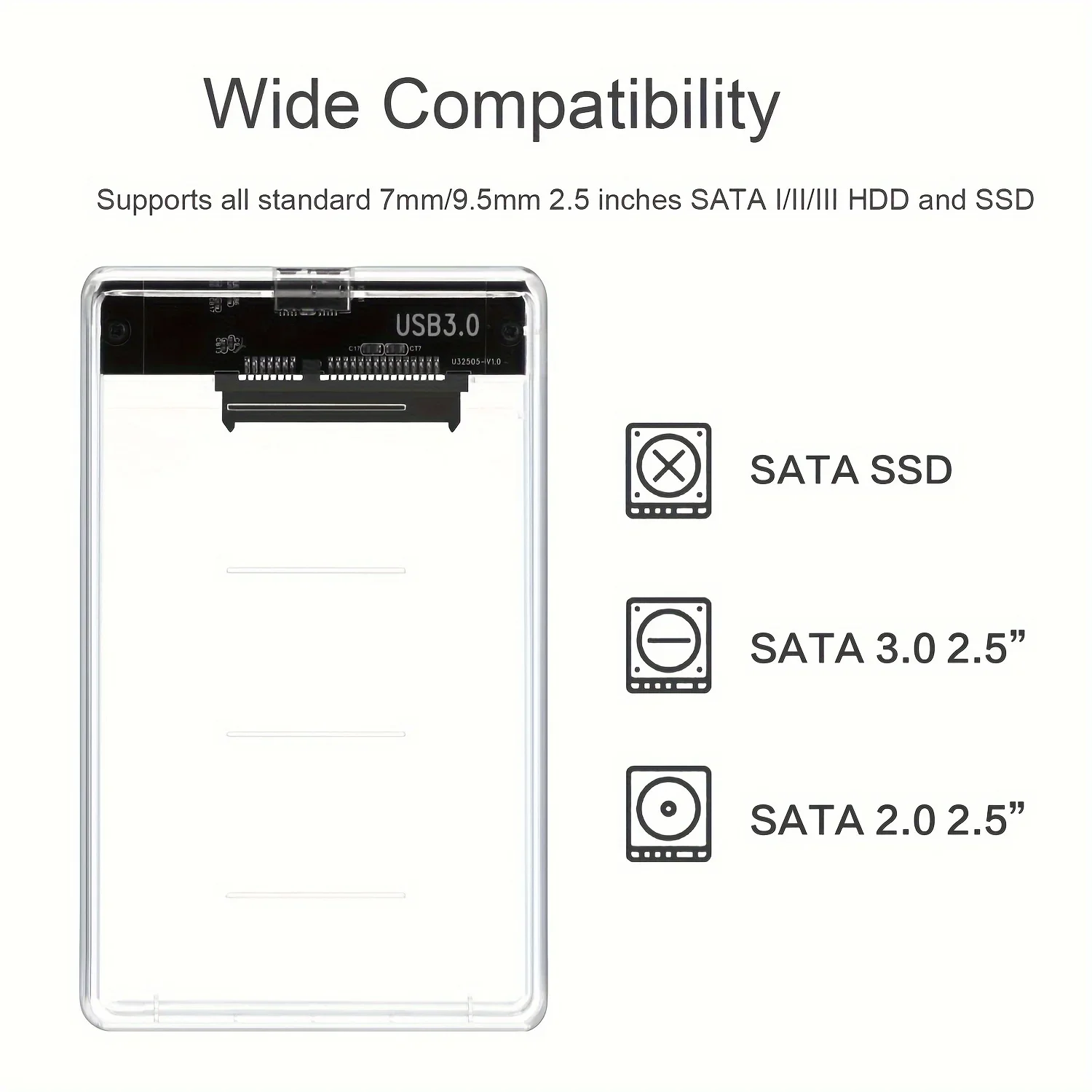 Transparent HDD Case HDD Enclo - Portable Ssd Enclosure incelemesi ve fiyatı
