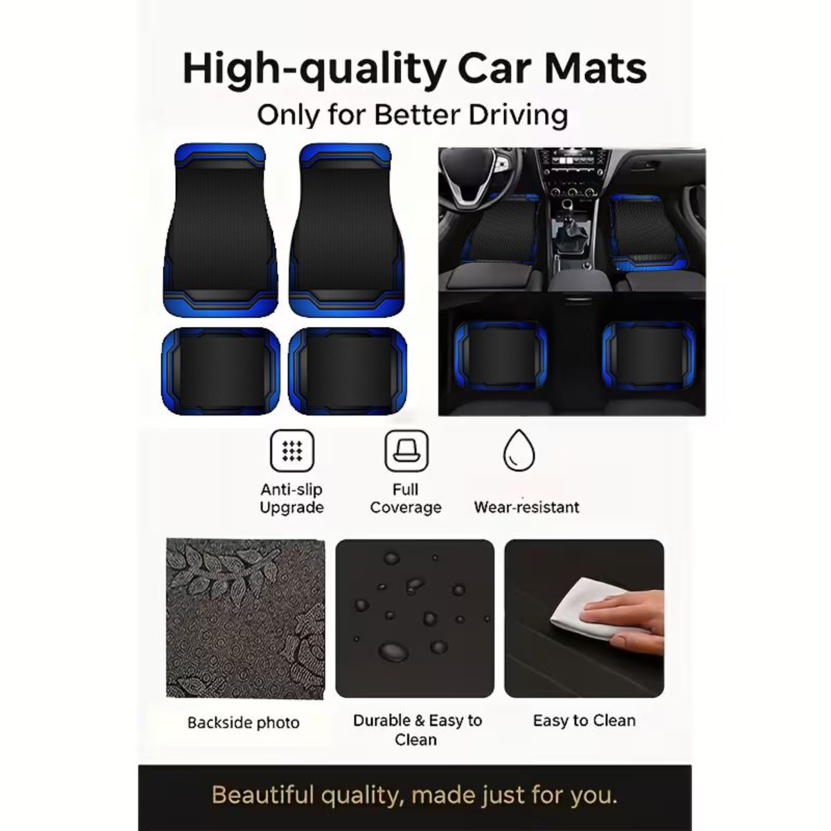 4pcs Blue Black Tech Geometric - Universal Tech Accessories incelemesi ve fiyatı
