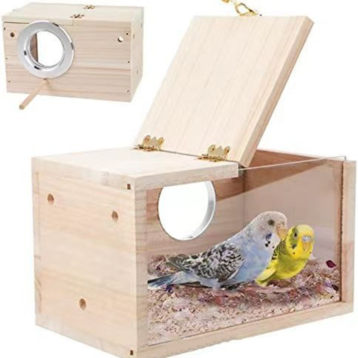 Transparent Wooden Bird House  - Tech House Accessories incelemesi ve fiyatı
