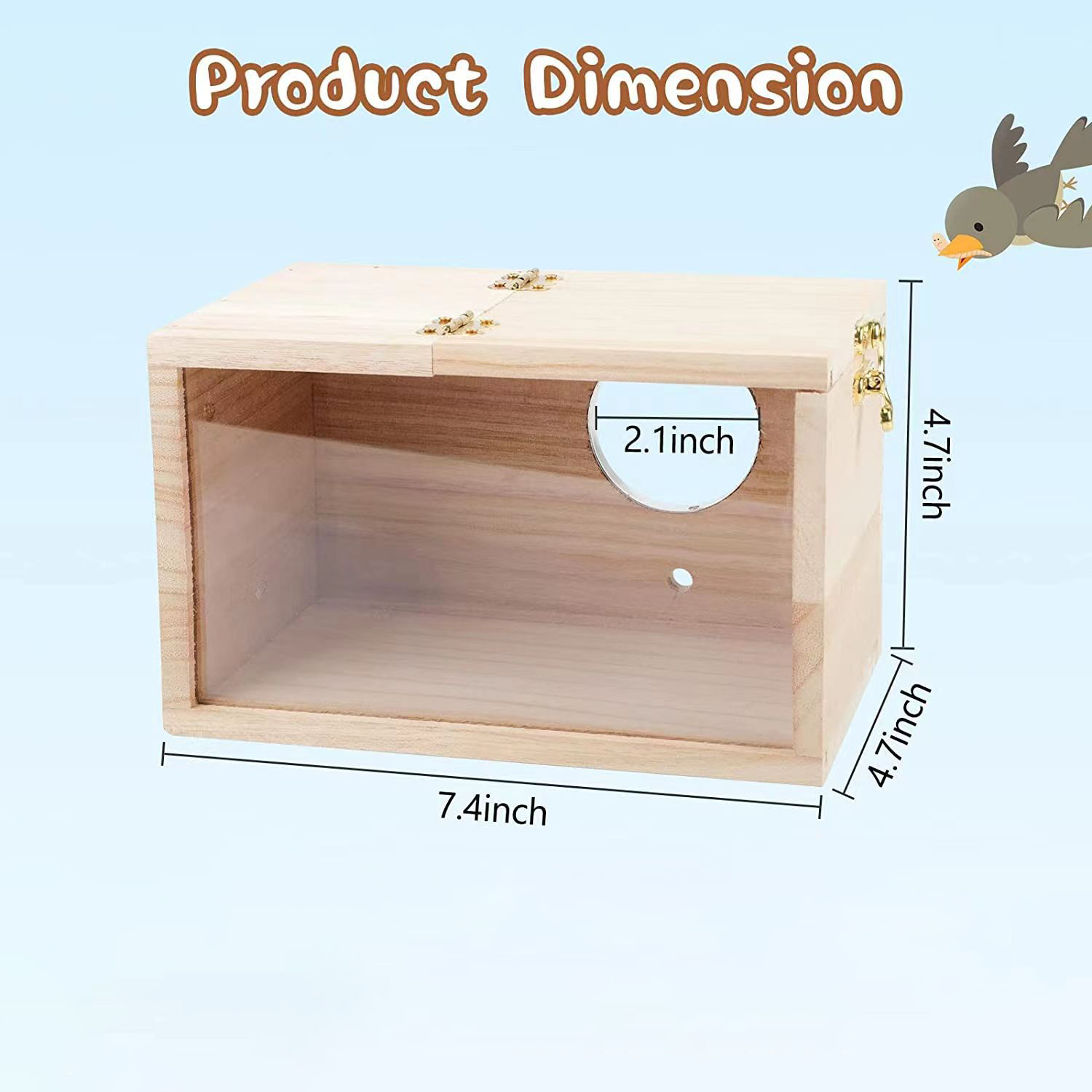 Transparent Wooden Bird House  - Tech House Accessories incelemesi ve fiyatı