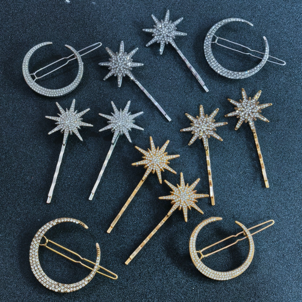 3/4 pcs set Crystal Star Hairp - Tech Accessories For Women incelemesi ve fiyatı