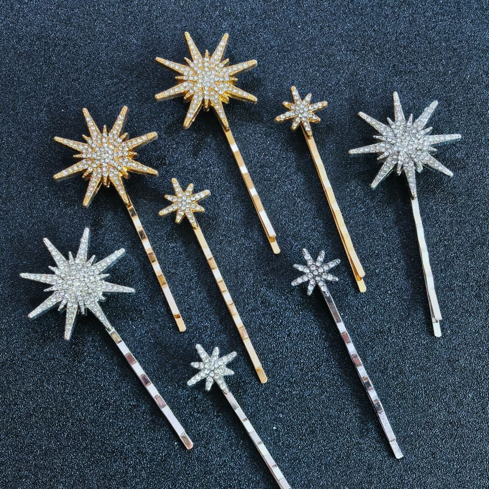 3/4 pcs set Crystal Star Hairp - Tech Accessories For Women incelemesi ve fiyatı